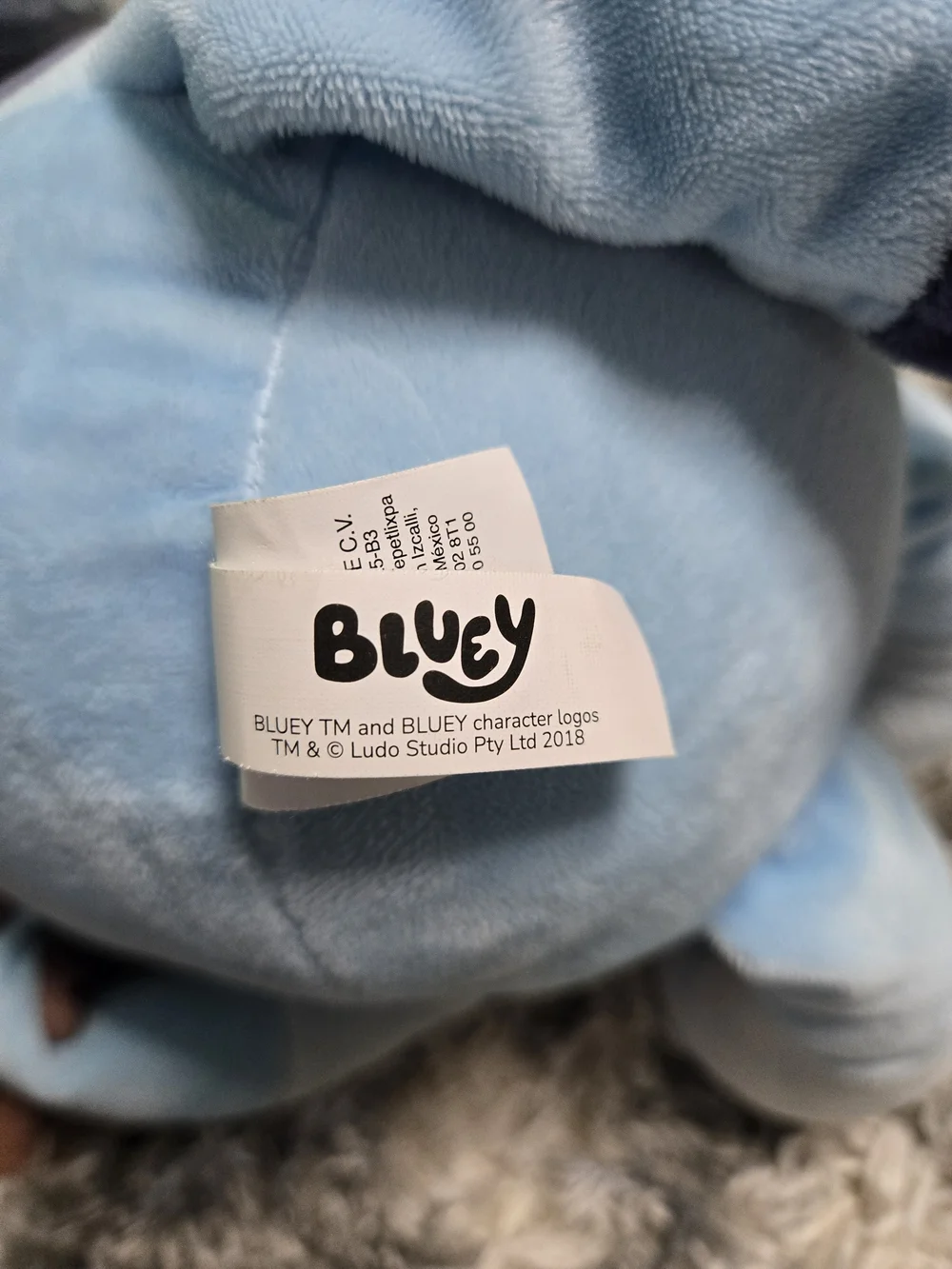 Plush Toy Set - Blue Plush Characters with Pink Heart